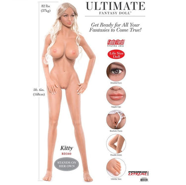 Bambola Intima Bionda Kitty con Articolazioni Snodabili e Accessori